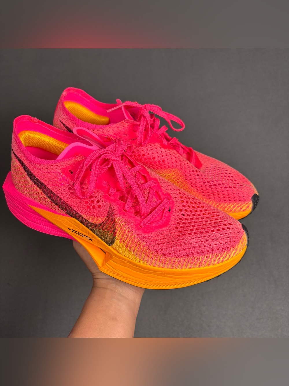 Nike ZoomX VaporFly Next 3 Hyper Pink Womens Running Racing Shoes Size 9